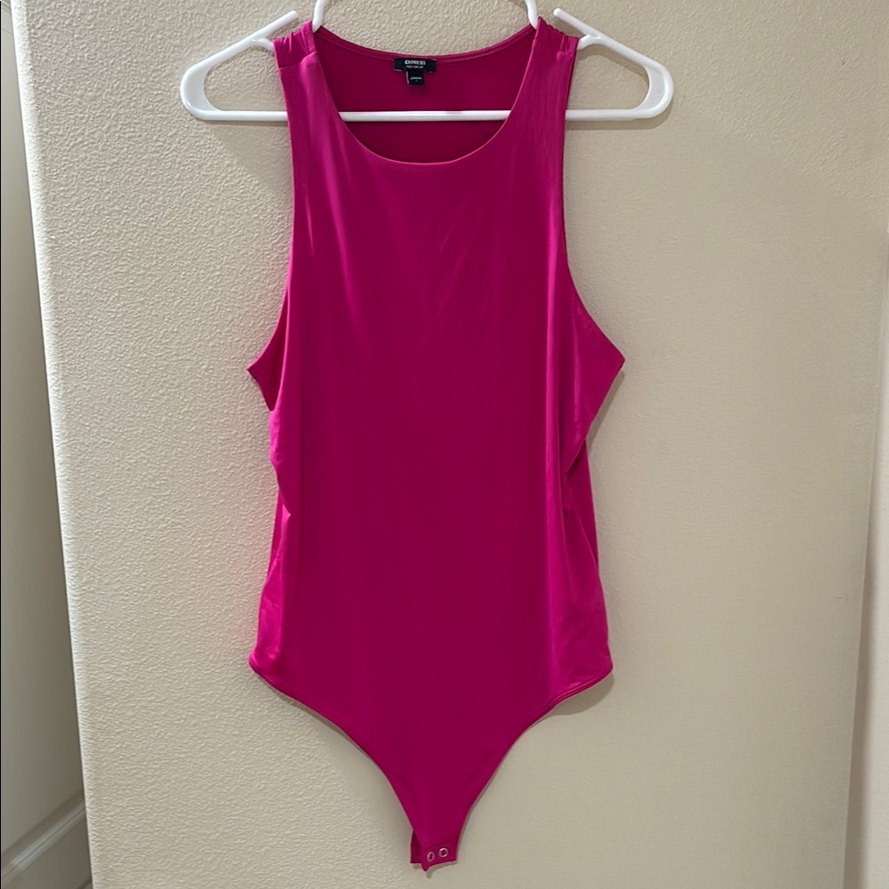 Express Pink Bodysuit One Piece with Classic Silhouette